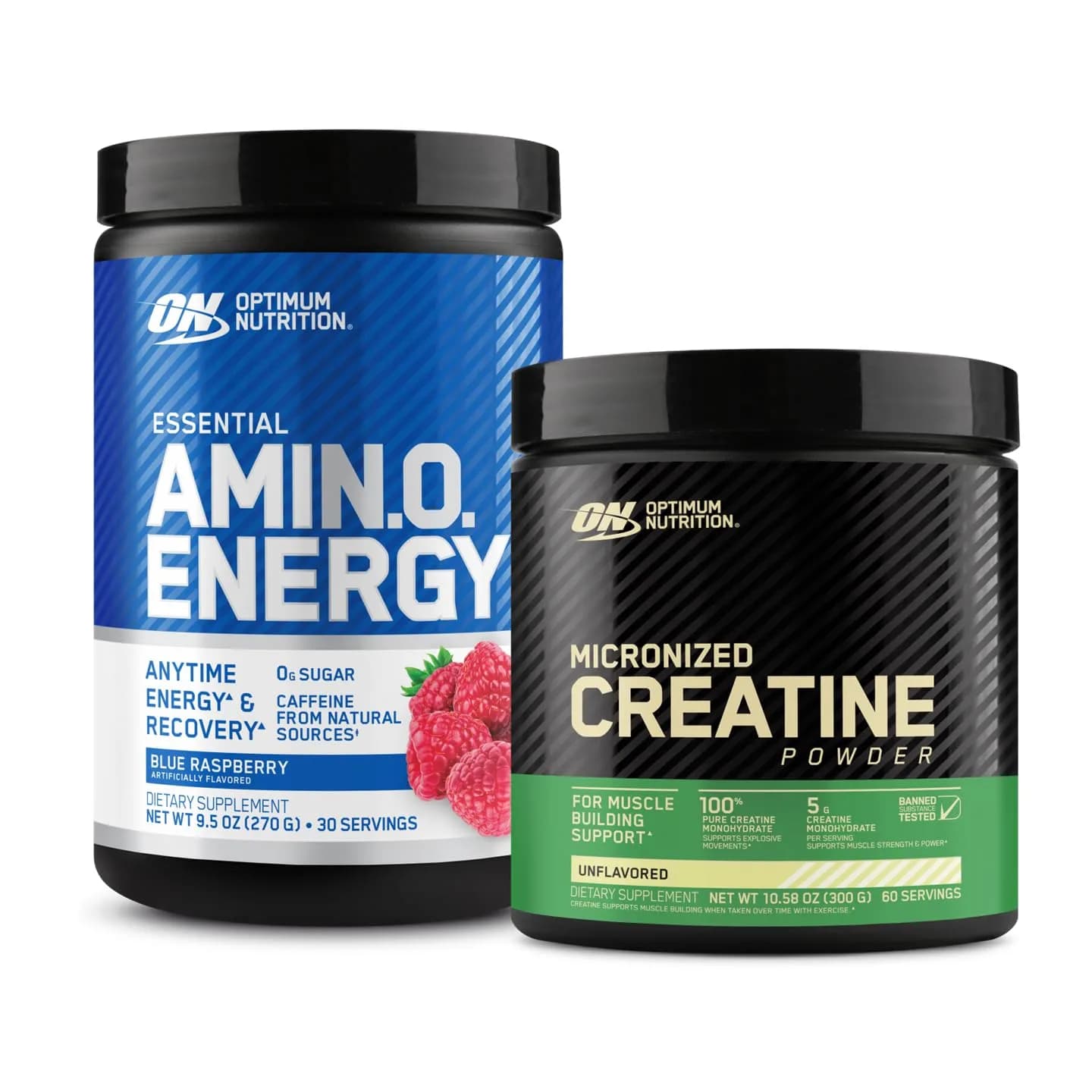 Optimum Nutrition Amino Energy Pre Workout Powder with Creatine, Unflavored, 60 Servings | USA Import - main product image