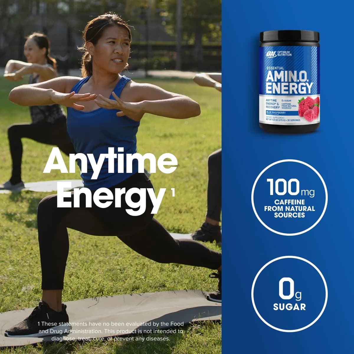 Optimum Nutrition Amino Energy Pre Workout Powder with Creatine, Unflavored, 60 Servings | USA Import - view 4