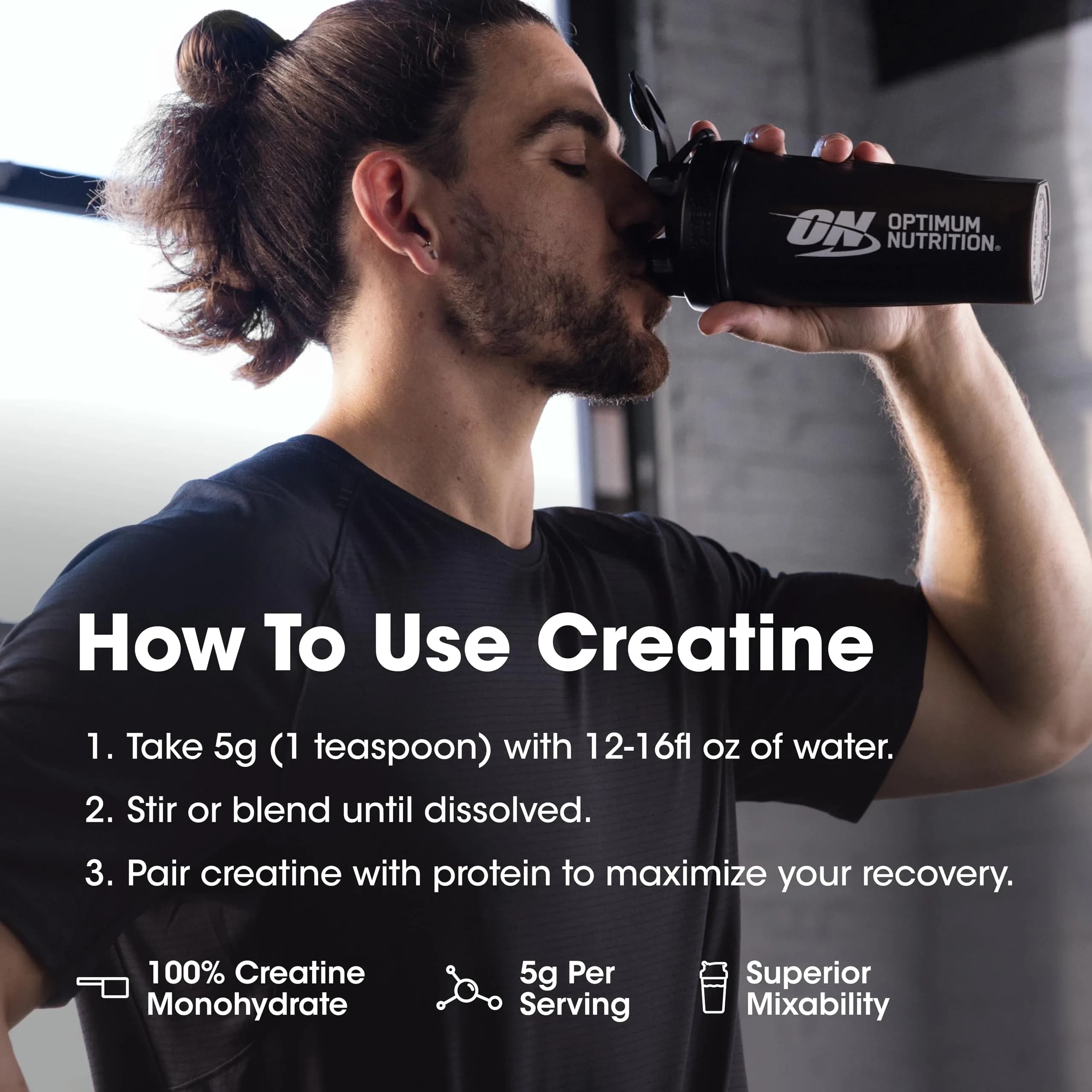 Optimum Nutrition Amino Energy Pre Workout Powder with Creatine, Unflavored, 60 Servings | USA Import - view 7