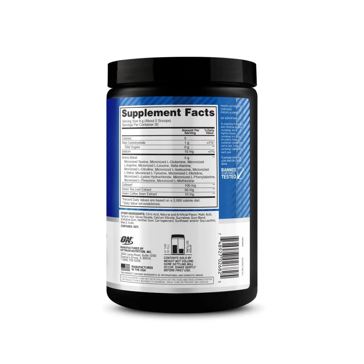 Optimum Nutrition Amino Energy Pre Workout Powder with Creatine, Unflavored, 60 Servings | USA Import - view 9