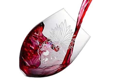 Hat Shark Tropical Summer Pineapple Skull Leaf Fire Eyes Punk Fruit Design Laser Engraved Stemless Wine Glass 624ml (21 Ounces) | Dishwasher Safe thumbnail 4