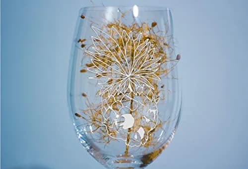 Hat Shark Tropical Summer Pineapple Skull Leaf Fire Eyes Punk Fruit Design Laser Engraved Stemless Wine Glass 624ml (21 Ounces) | Dishwasher Safe thumbnail 2