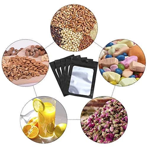 Boao 100 Pcs Resealable Foil Food Storage Bags 3.1 x 5.1 Inch | Reusable, Leak-Resistant, Food Safe thumbnail 5
