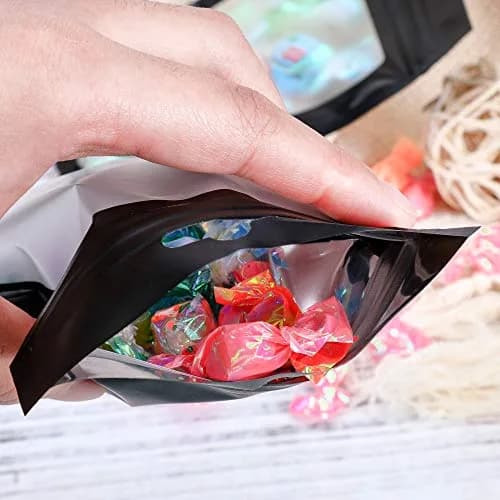 Boao 100 Pcs Resealable Foil Food Storage Bags 3.1 x 5.1 Inch | Reusable, Leak-Resistant, Food Safe thumbnail 6