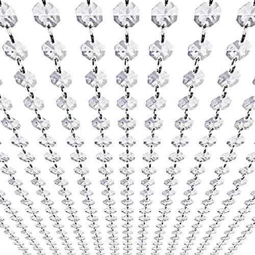 KinHom Acrylic Crystal Garland Strands 99ft | Elegant Hanging Bead Chain for Weddings & Christmas thumbnail 1