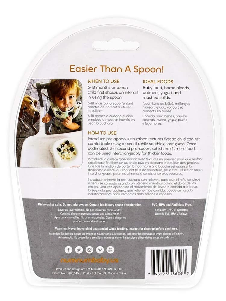 NumNum GOOtensils Baby Spoons 6-18 Months, 2-Pack Frosty Lilac/Rose | Pre-Spoon for Self-Feeding - view 7