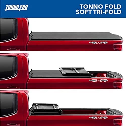 Tonno Pro Tonno Fold Soft Folding Truck Bed Tonneau Cover | Fits 2002-2008 Dodge Ram 6' 6" Bed | Aluminum & Vinyl thumbnail 2