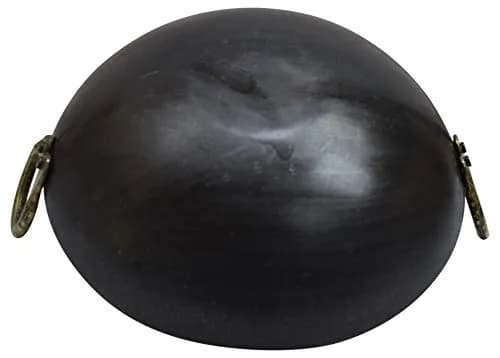 MARSHAL 11 Inch (28 cm) Pure Iron Loha Kadhai Deep Frying Pan | Authentic Indian Cookware thumbnail 5