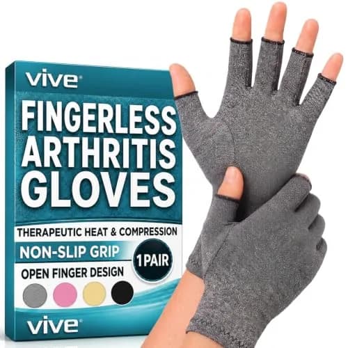 Vive Arthritis Gloves - X-Small, Grey | Compression Hand Gloves for Rheumatoid Pain Relief - main product image