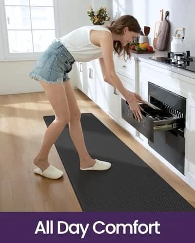 DEXI Anti Fatigue Kitchen Floor Mats 17x59 Inches (43x150 cm) | Cushioned Runner Rug for Standing Comfort thumbnail 2