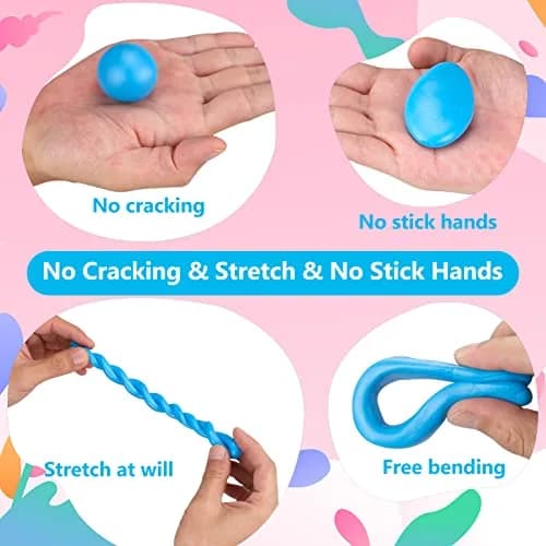 CiaraQ 50-Color Polymer Clay Oven Bake Modeling Kit for Kids & Beginners | Non-Toxic, Reusable, Easy to Shape thumbnail 4