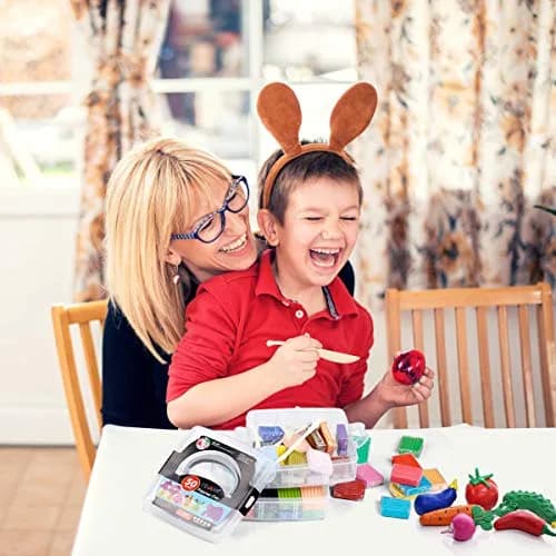 CiaraQ 50-Color Polymer Clay Oven Bake Modeling Kit for Kids & Beginners | Non-Toxic, Reusable, Easy to Shape thumbnail 7