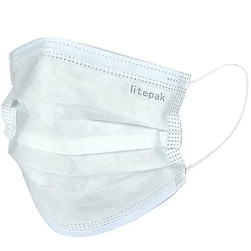 Litepak 500pcs Disposable Face Mask 3 Ply White | Soft Comfort & Nose Wire thumbnail 6