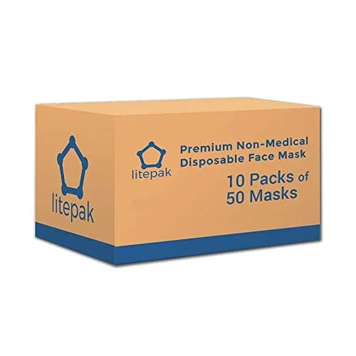 Litepak 500pcs Disposable Face Mask 3 Ply White | Soft Comfort & Nose Wire thumbnail 7