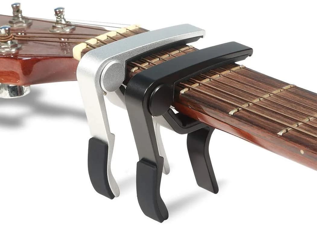 WINGO Silver Guitar Capo for Acoustic & Electric Guitars | Quick-Release, No Buzz, 6-String Steel Acoustic/Electric - view 8