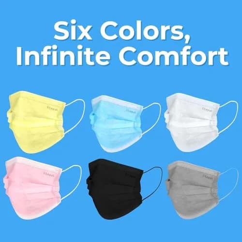 Litepak Disposable Face Mask 125-Pack Gray | Premium Comfort with Earloops & Dispenser thumbnail 7