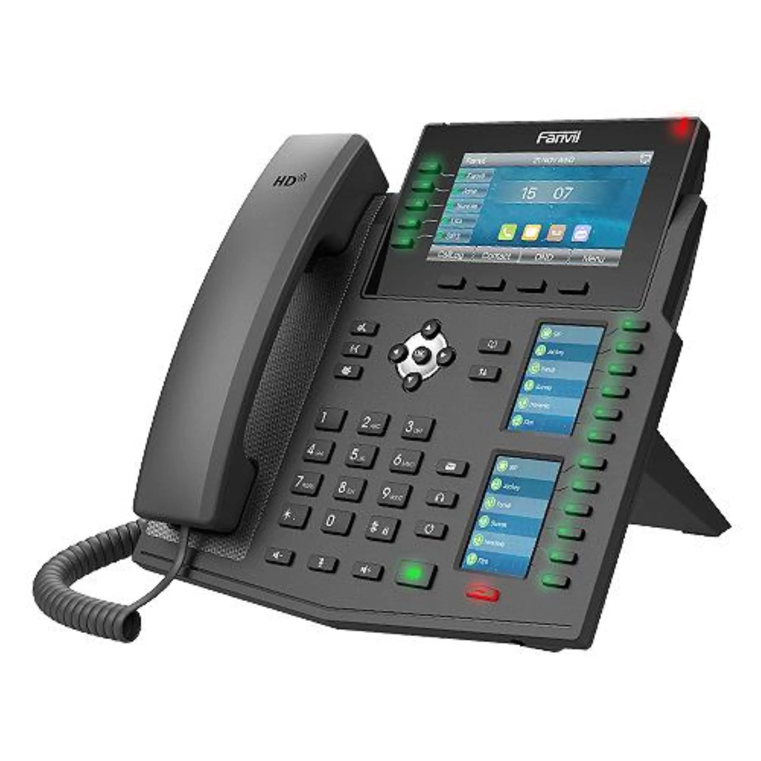 Fanvil X6U V2 Landline Phone | Standard Corded Telephone for Office & Home (28V, Black) — Black