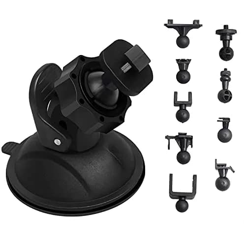 TiToeKi Dash Cam Suction Mount with 15+ Swivel Ball Adapters | Universal Fit for Most Dash Cameras thumbnail 1
