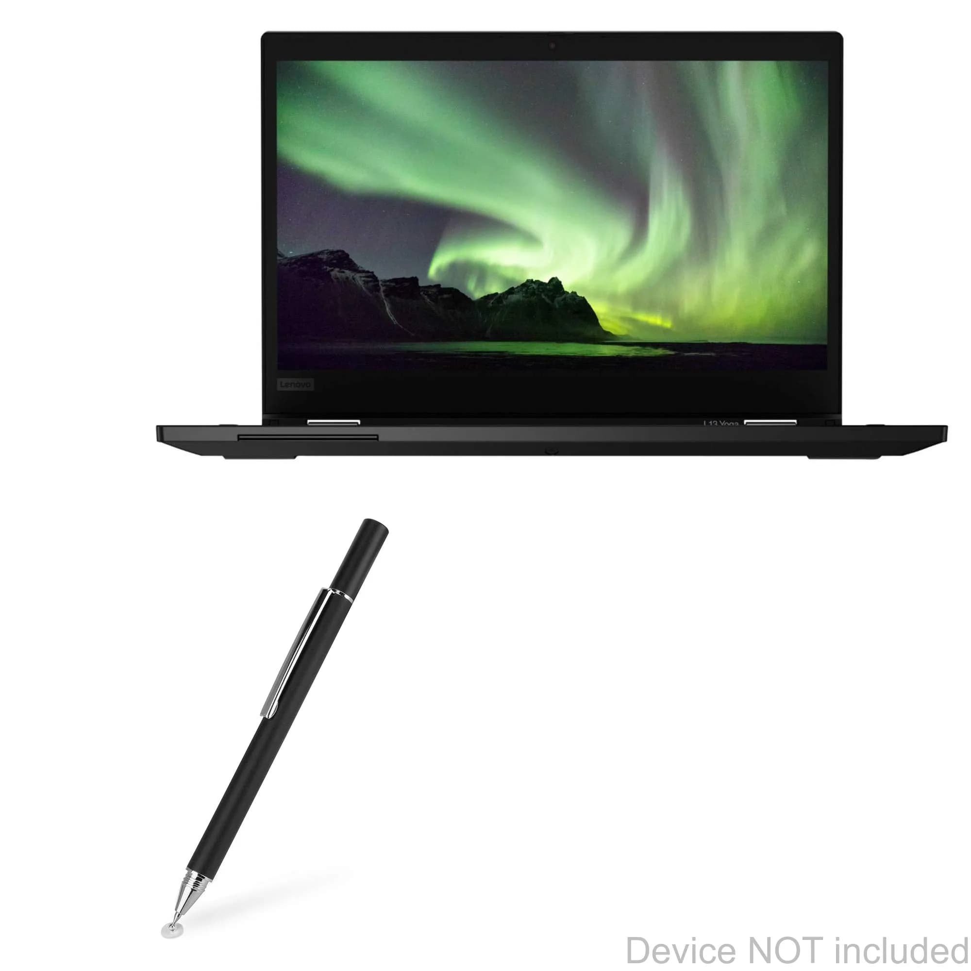 BoxWave FineTouch Capacitive Stylus for Lenovo ThinkPad L13 Yoga 2-in-1 (13.3 in) | Accurate Precision, Glove-Friendly — Jet Black