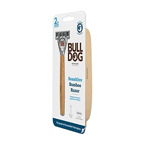 Bulldog Skincare - Sensitive Bamboo Razor 1 Count | Eco-Friendly Handle & 5 Steel Blades thumbnail 6