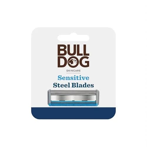 Bulldog Skincare - Sensitive Steel Blades - Men's Razor Blade Refills (4 Pack) | Suitable for Sensitive Skin thumbnail 1