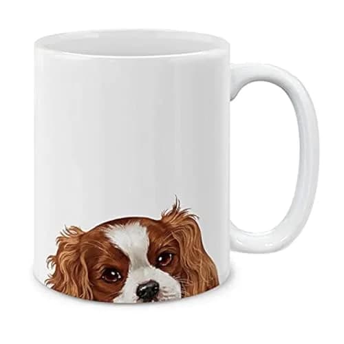 MUGBREW Cavalier King Charles Spaniels Dog Ceramic Coffee Mug 11 OZ | Unique Dog Design for Daily Use thumbnail 1
