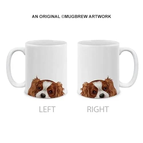 MUGBREW Cavalier King Charles Spaniels Dog Ceramic Coffee Mug 11 OZ | Unique Dog Design for Daily Use thumbnail 2