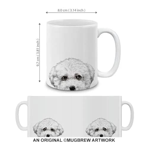 MUGBREW Bichon Frise Dog Ceramic Coffee Mug 11 OZ | Personalized Novelty Gift thumbnail 3
