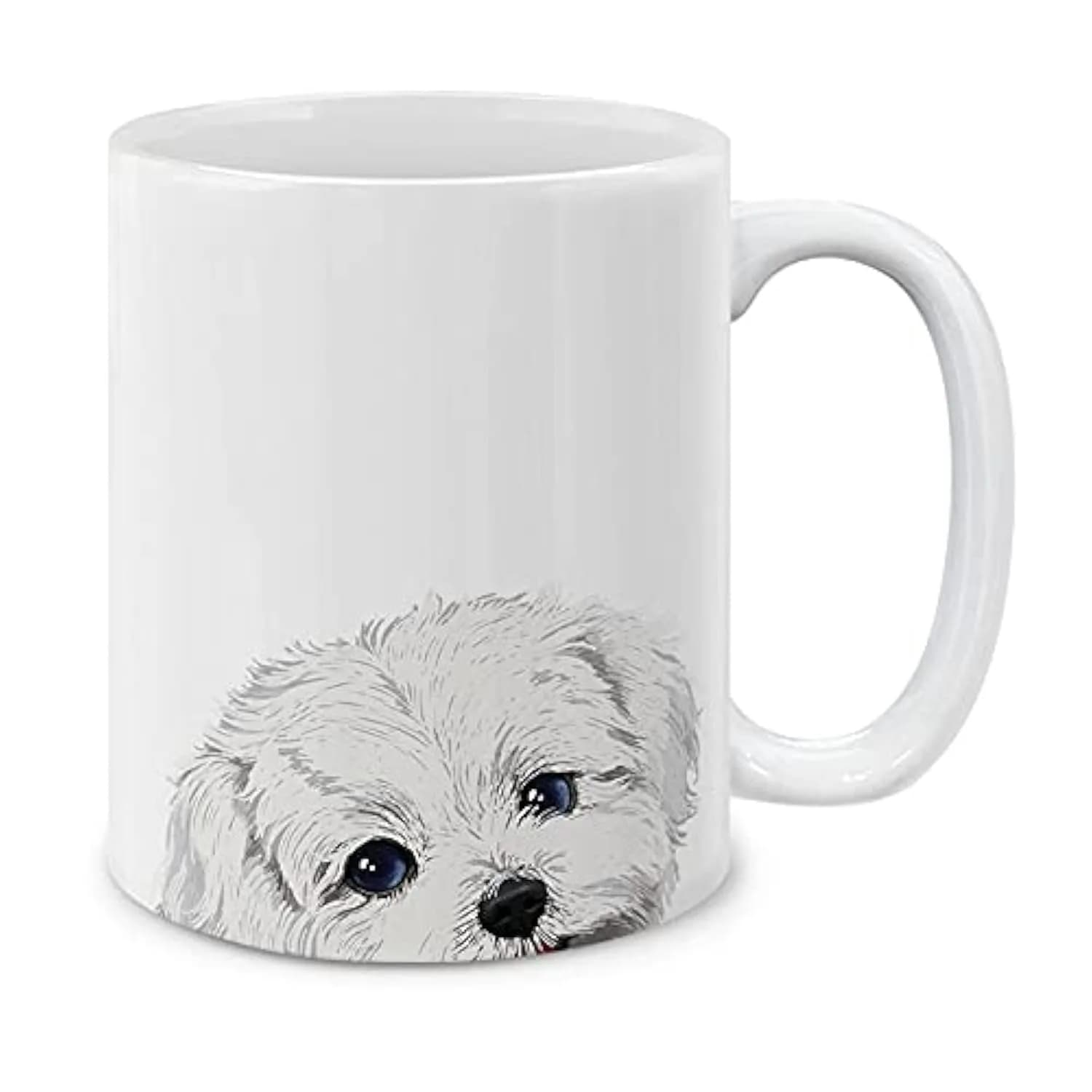 MUGBREW Maltese Dog Ceramic Coffee Mug 11 OZ | Personalized Novelty Dog Design — Maltese Dog