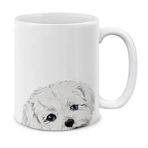 MUGBREW Maltese Dog Ceramic Coffee Mug 11 OZ | Personalized Novelty Dog Design thumbnail 1