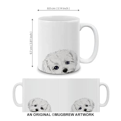 MUGBREW Maltese Dog Ceramic Coffee Mug 11 OZ | Personalized Novelty Dog Design thumbnail 3