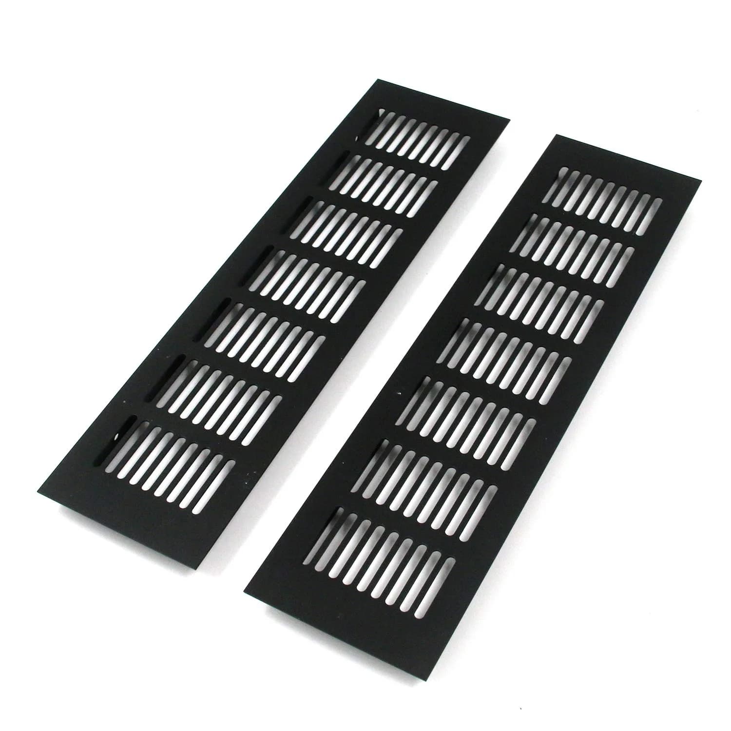 Geesatis Black Air Vent Covers 2-Pack | Fits 268 x 63 mm (10.55 x 2.48 inch) Duct Openings - main product image