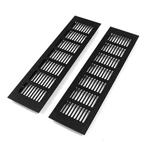 Geesatis Black Air Vent Covers 2-Pack | Fits 268 x 63 mm (10.55 x 2.48 inch) Duct Openings thumbnail 1