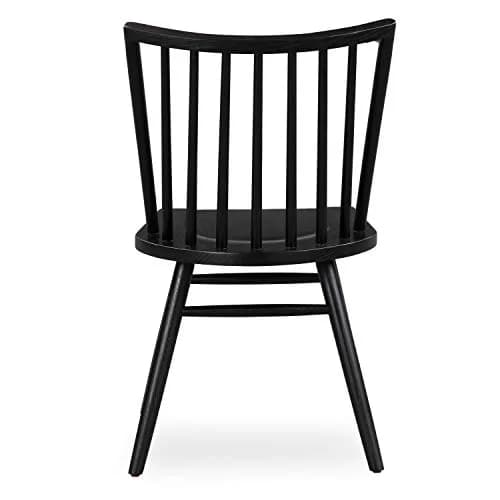 POLY & BARK Talia Windsor Dining Chair, 35” High, Solid Ash Wood, Black Finish | Farmhouse Modern Kitchen & Dining Room Chair thumbnail 5