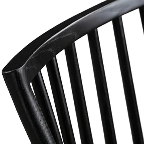 POLY & BARK Talia Windsor Dining Chair, 35” High, Solid Ash Wood, Black Finish | Farmhouse Modern Kitchen & Dining Room Chair thumbnail 7