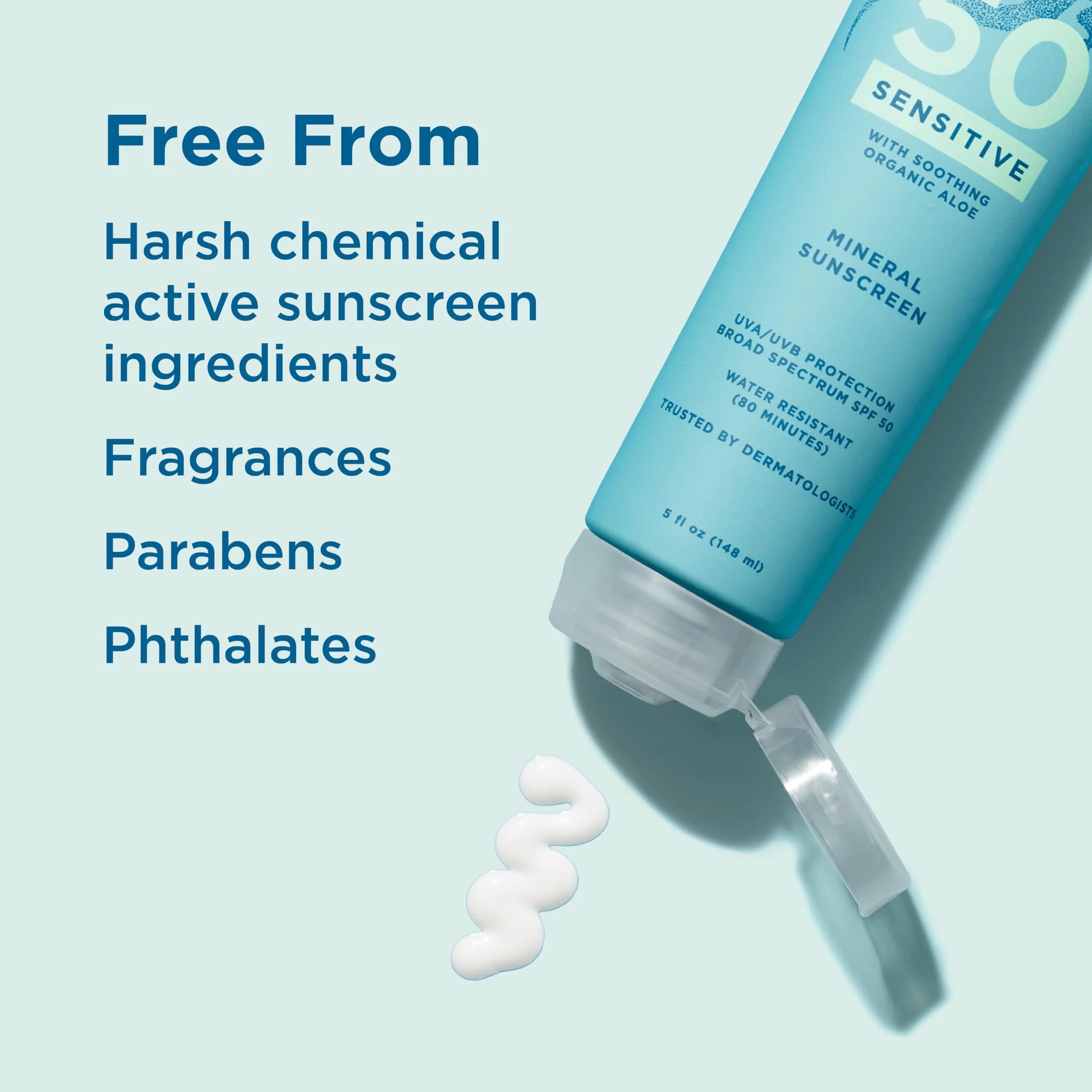 Blue Lizard Sensitive Mineral Sunscreen Lotion SPF 50 - 5 oz Tube | Gentle Protection for Delicate Skin - view 6