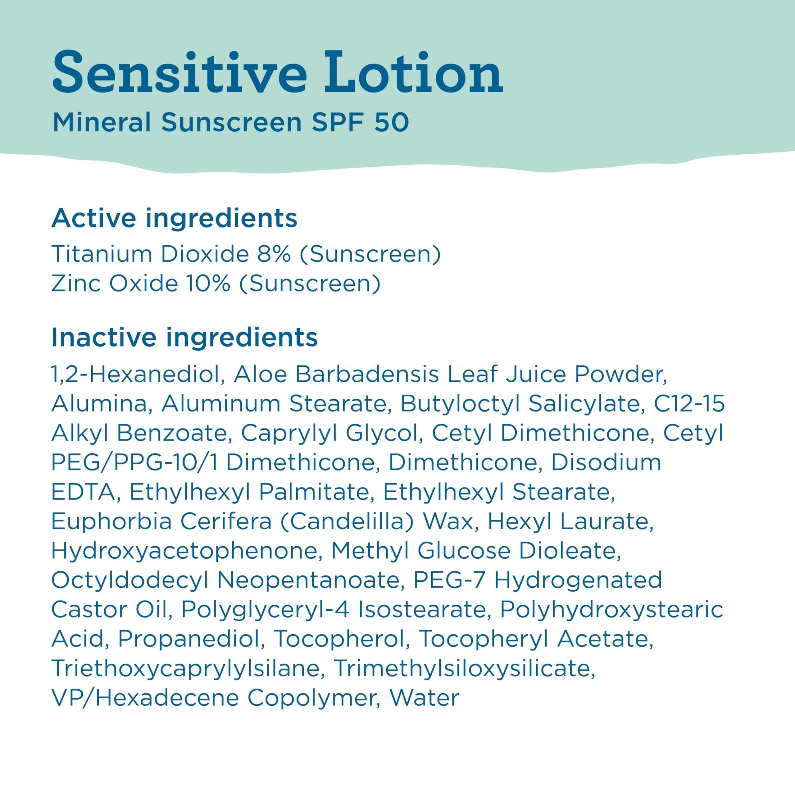Blue Lizard Sensitive Mineral Sunscreen Lotion SPF 50 - 5 oz Tube | Gentle Protection for Delicate Skin - view 7