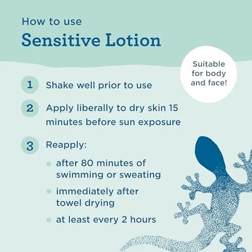 Blue Lizard Sensitive Mineral SPF 50 Sunscreen Lotion 148ml (5 fl oz) | Dermatologist-Trusted Mineral Protection thumbnail 8