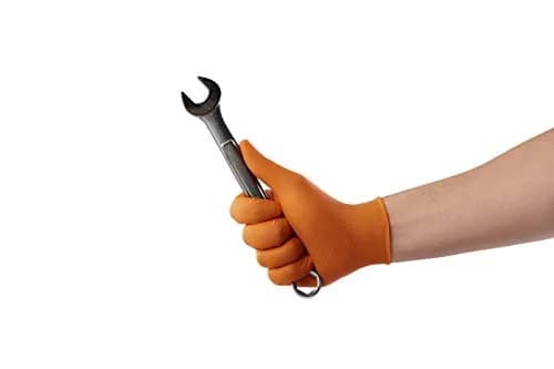 Venom Steel Orange Nitrile Gloves, 8 mil Thick, 50 Count | Heavy Duty Grip & Puncture Resistance thumbnail 7
