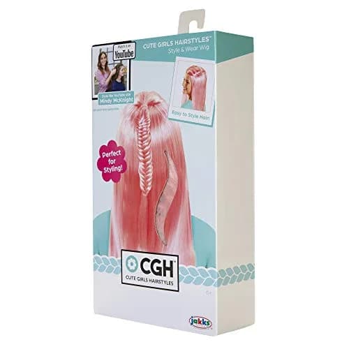 JAKKS Pacific Pink Wig - Straight Hair Style for Girls | Easy to Style & Wear (70-120 chars) thumbnail 5