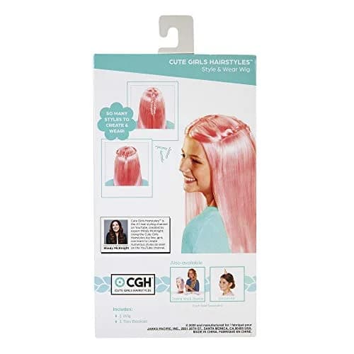 JAKKS Pacific Pink Wig - Straight Hair Style for Girls | Easy to Style & Wear (70-120 chars) thumbnail 6