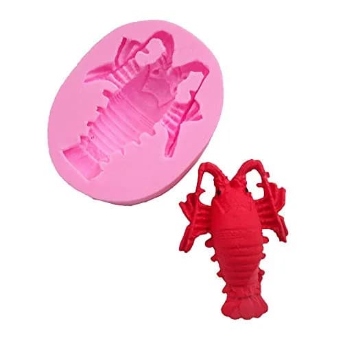 Fewo Lobster Silicone Fondant Mold - Crayfish Food-Grade, Flexible, Heat-Resistant, 2.8x1.6 inches | Cake & Craft Decor thumbnail 1