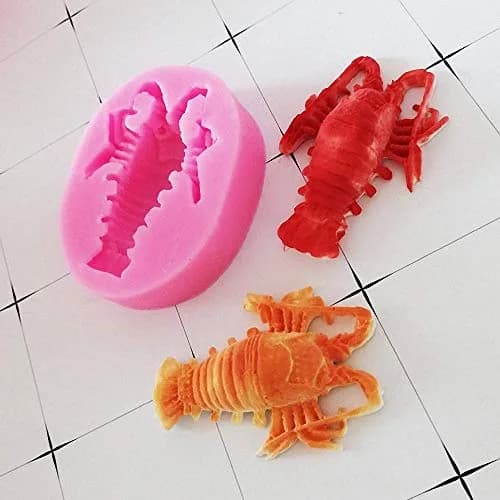 Fewo Lobster Silicone Fondant Mold - Crayfish Food-Grade, Flexible, Heat-Resistant, 2.8x1.6 inches | Cake & Craft Decor thumbnail 2