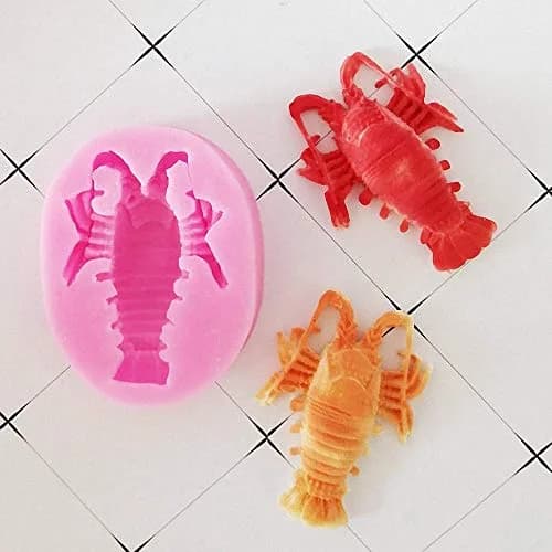 Fewo Lobster Silicone Fondant Mold - Crayfish Food-Grade, Flexible, Heat-Resistant, 2.8x1.6 inches | Cake & Craft Decor thumbnail 3
