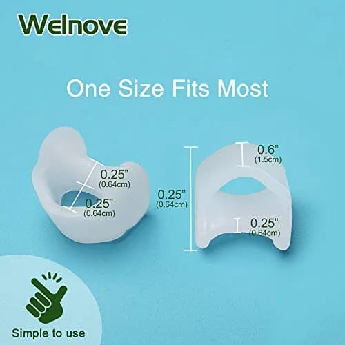 Welnove Gel Toe Separator, Pinky Toe Spacers, Little Toe Cushions | Prevents Rubbing & Relieves Pressure thumbnail 2