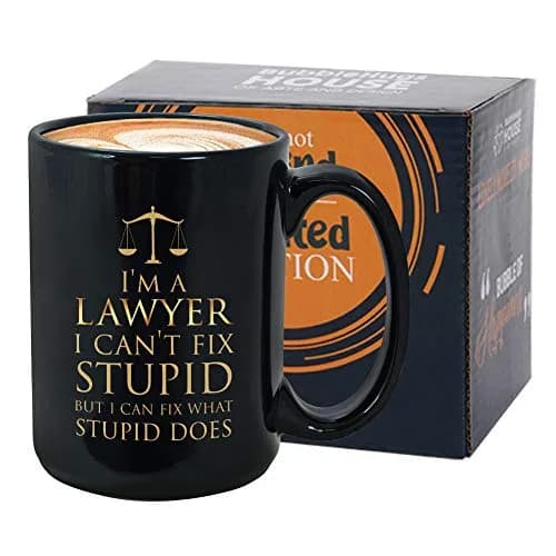 Bubble Hugs Witty Joke Lawyer Coffee Cup 15 Oz | Funny Saying Mug for Lawyers thumbnail 1