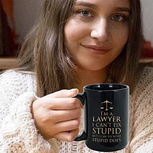 Bubble Hugs Witty Joke Lawyer Coffee Cup 15 Oz | Funny Saying Mug for Lawyers thumbnail 7