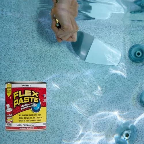 Flex Paste Rubberized Waterproof Sealant Paste, White, 48 fl oz (1.42 L) | Seals Gaps, Cracks, Holes Underwater thumbnail 7