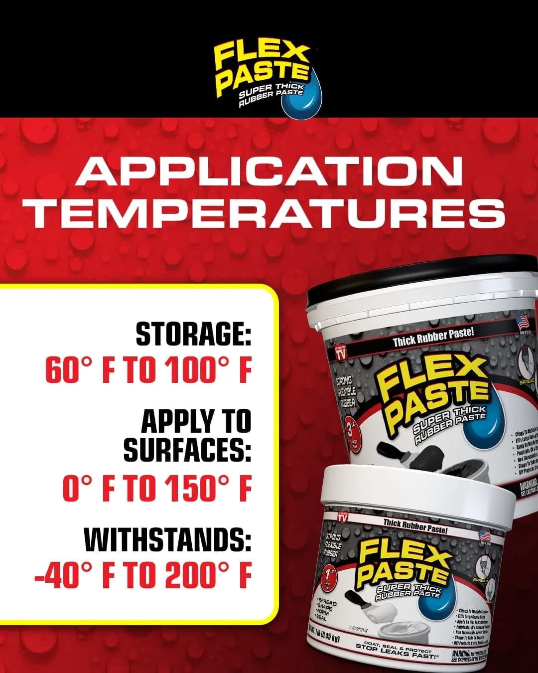 Flex Paste Rubberized Waterproof Sealant Paste, White, 48 fl oz (1.42 L) | Seals Gaps, Cracks, Holes Underwater - view 8