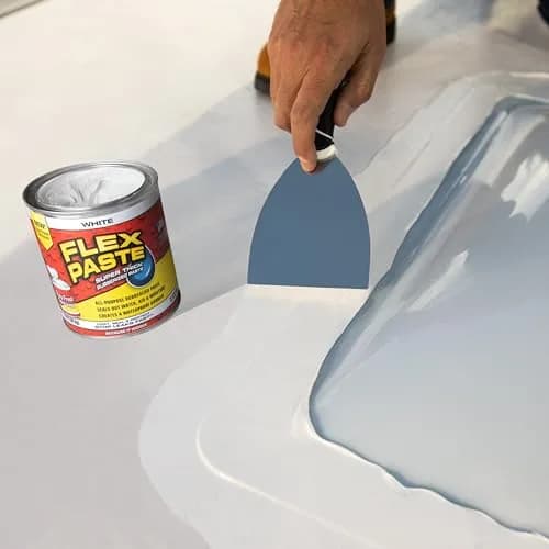 Flex Paste Rubberized Waterproof Sealant Paste, White, 48 fl oz (1.42 L) | Seals Gaps, Cracks, Holes Underwater thumbnail 3